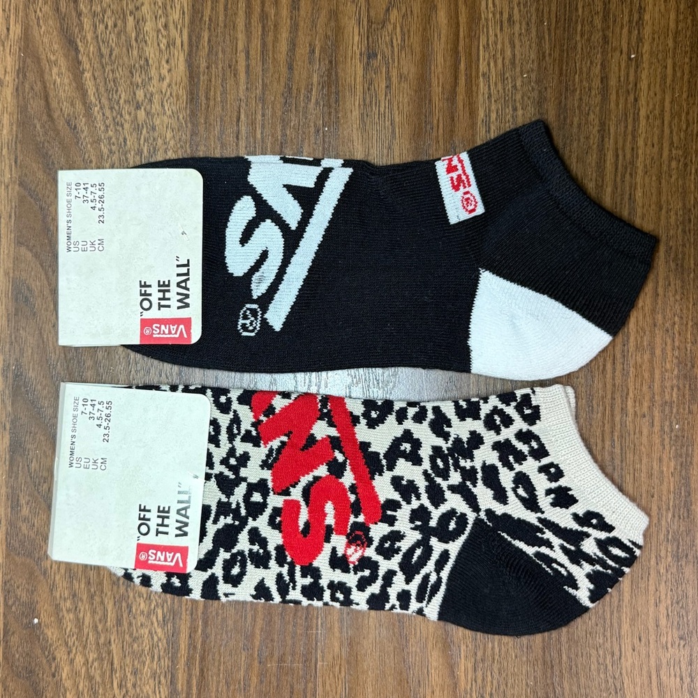 Vans Men’s Ankle Socks 2 Pack Wholesale Misprint Size 9.5-13